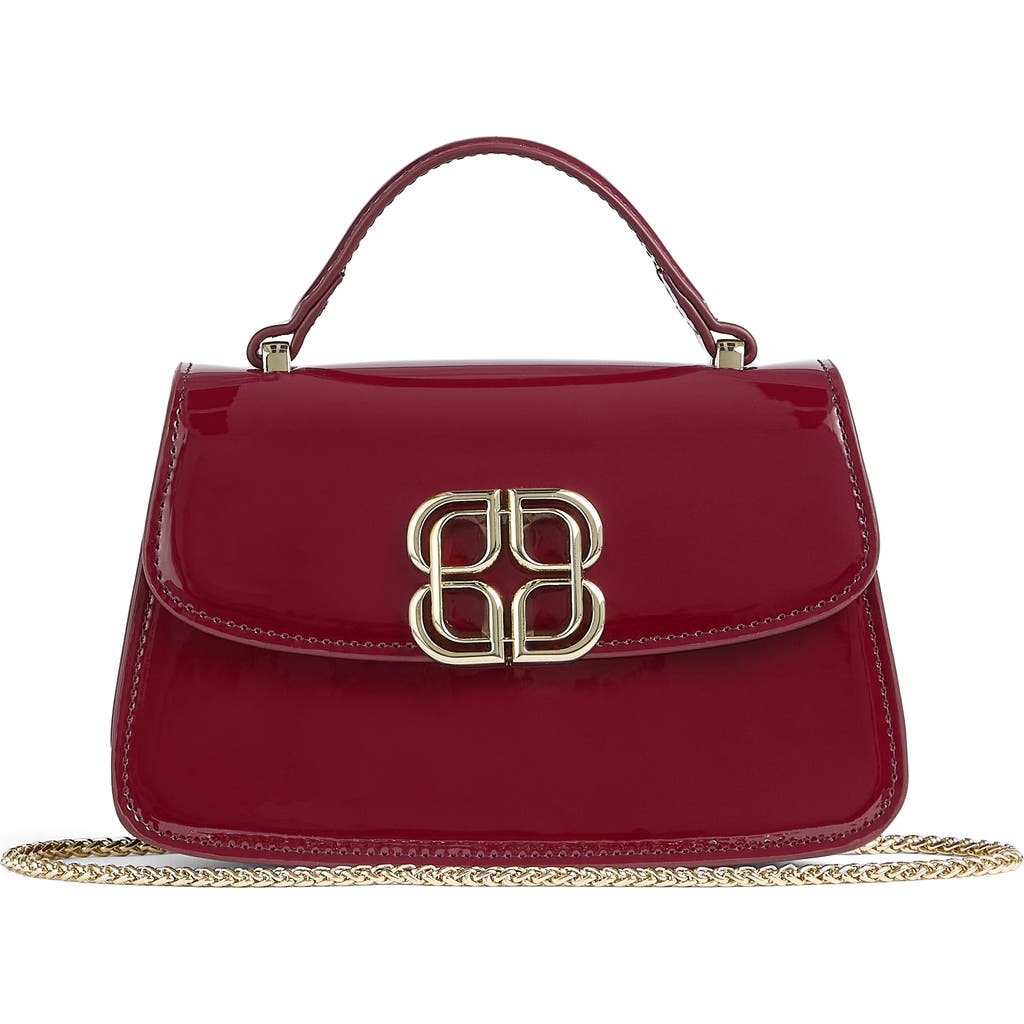 Lk Bennett Annabelle Grab Leather Top Handle Bag In Burgundy