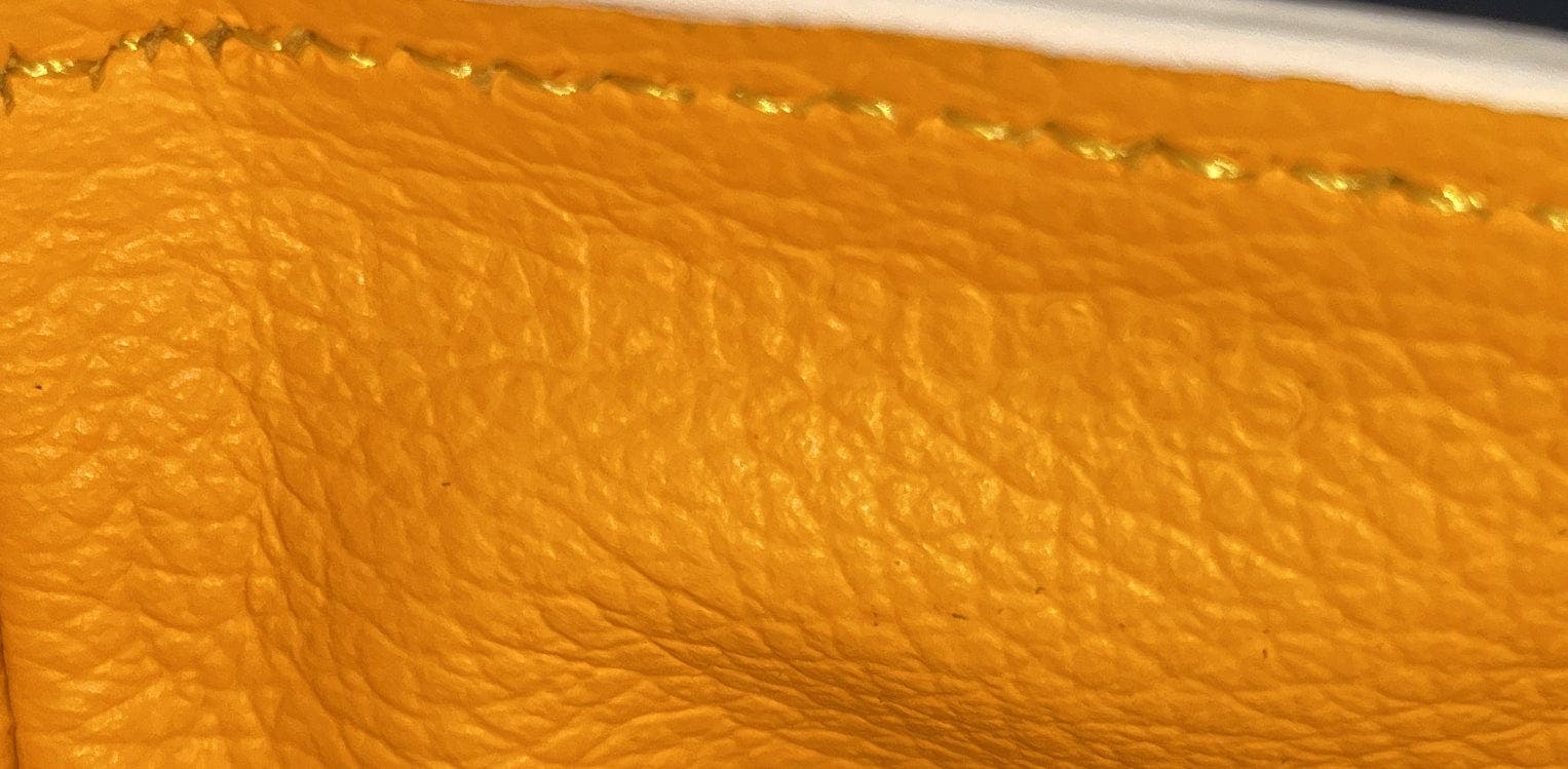 Pre-Owned Goyard Saigon Top Handle Bag Coated Canvas with Leather Mini, Alternate, color, White