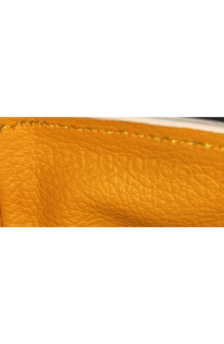 Pre-Owned Goyard Saigon Top Handle Bag Coated Canvas with Leather Mini, Alternate, color, White