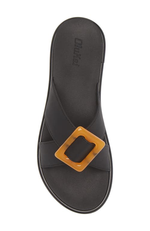 Olukai La'i Slide Sandal In Black