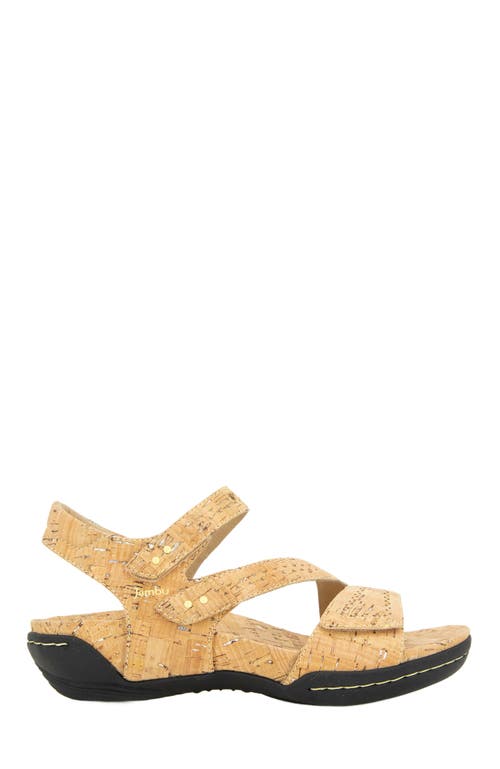 Jambu Women's Makayla Slip On Casual Flat Sandals In Cork Shimmer