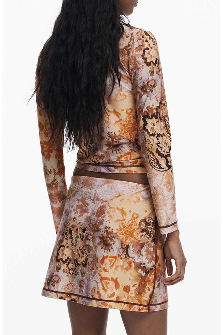 Printed Long Sleeve T-Shirt, Alternate, color, TERRACOTTA