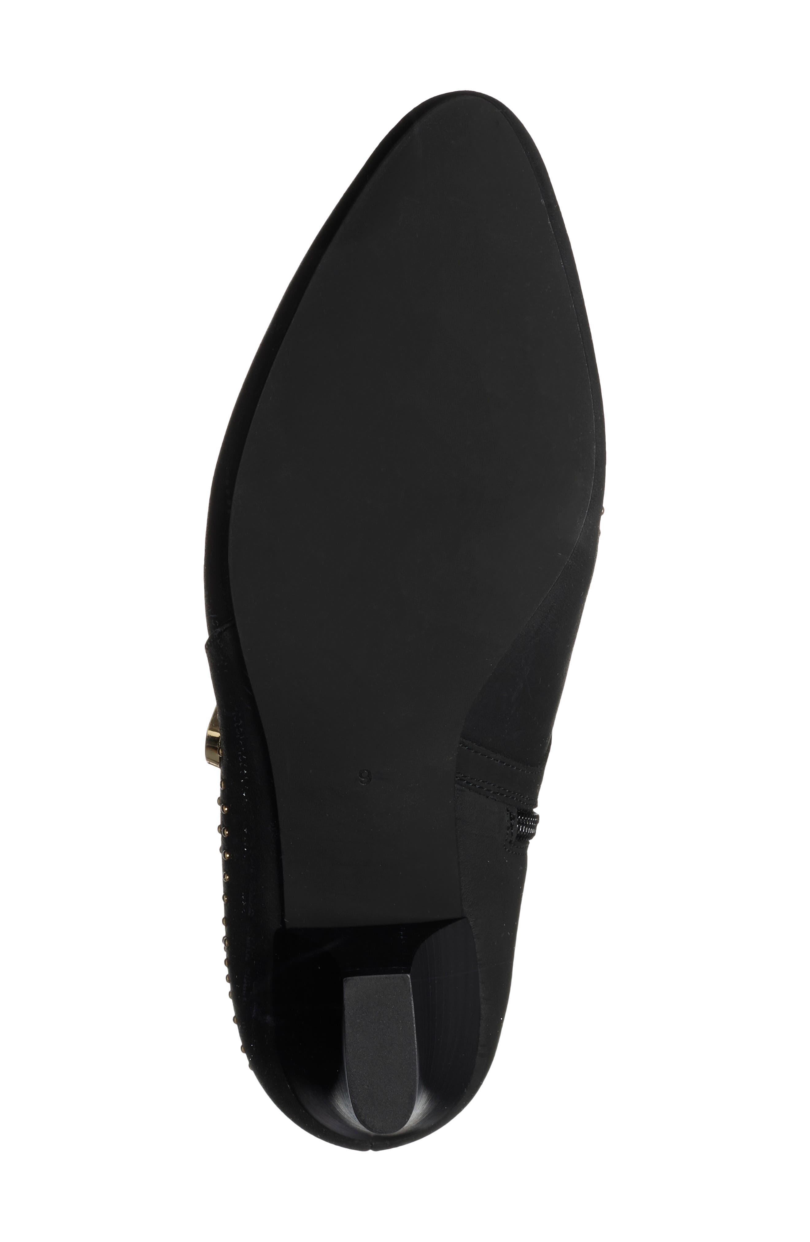 Starburst Leather Bootie, Alternate, color, BLACK GOLD