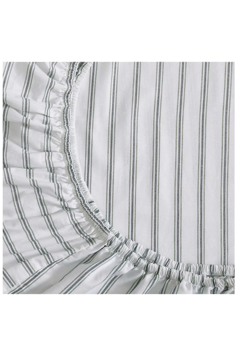 Cass Park Mix Check Stripe Cotton Percale Sheet Set, Alternate, color, PARADISE GREEN