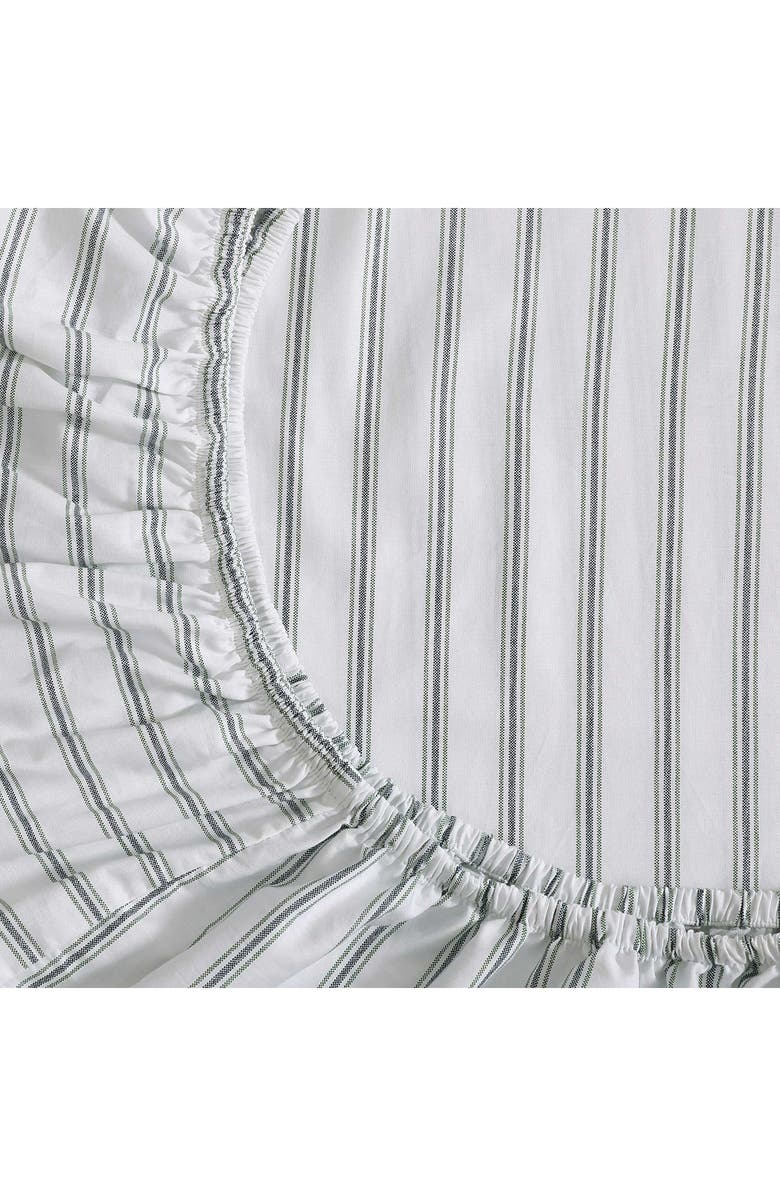 Tommy Hilfiger Cass Park Mix Check Stripe Cotton Percale Sheet Set, Alternate, color, Paradise Green