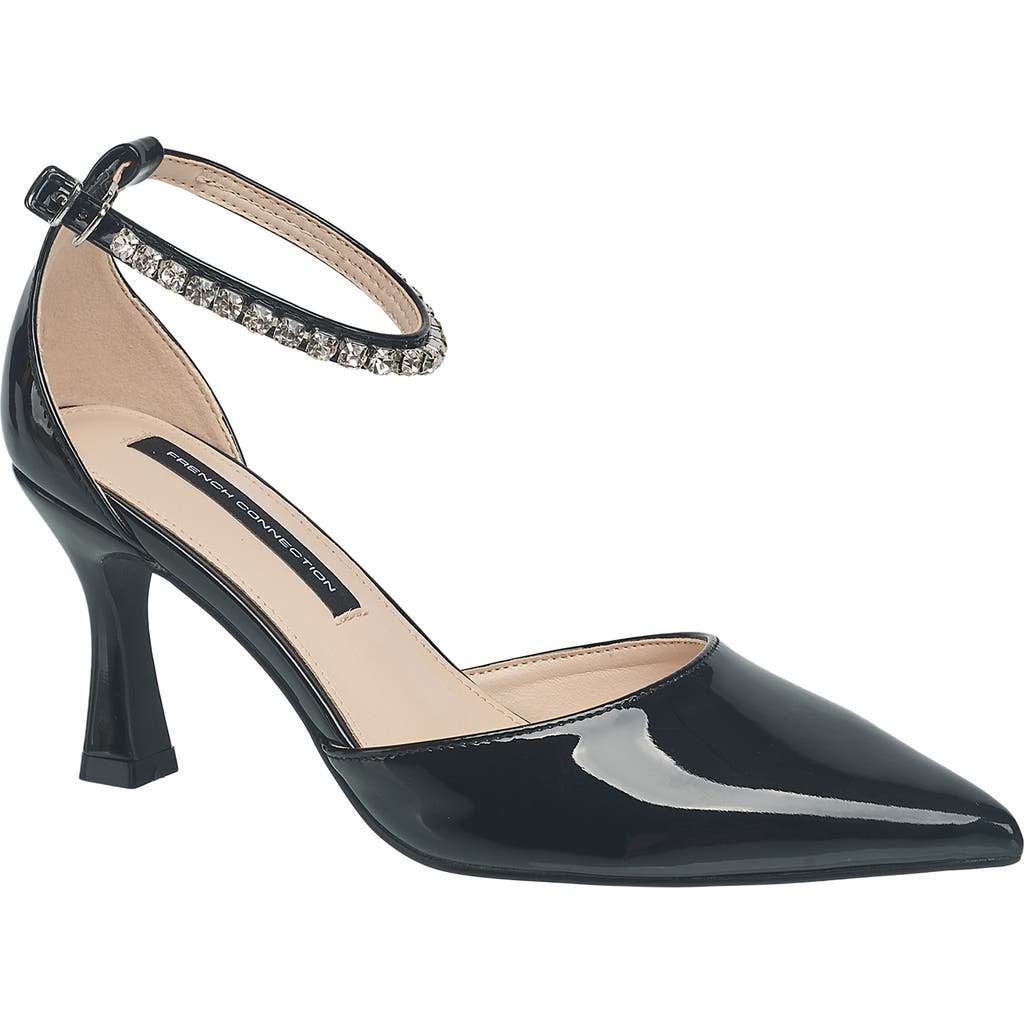 French Connection Champ Faux Leather Pointed Toe Pump In Black