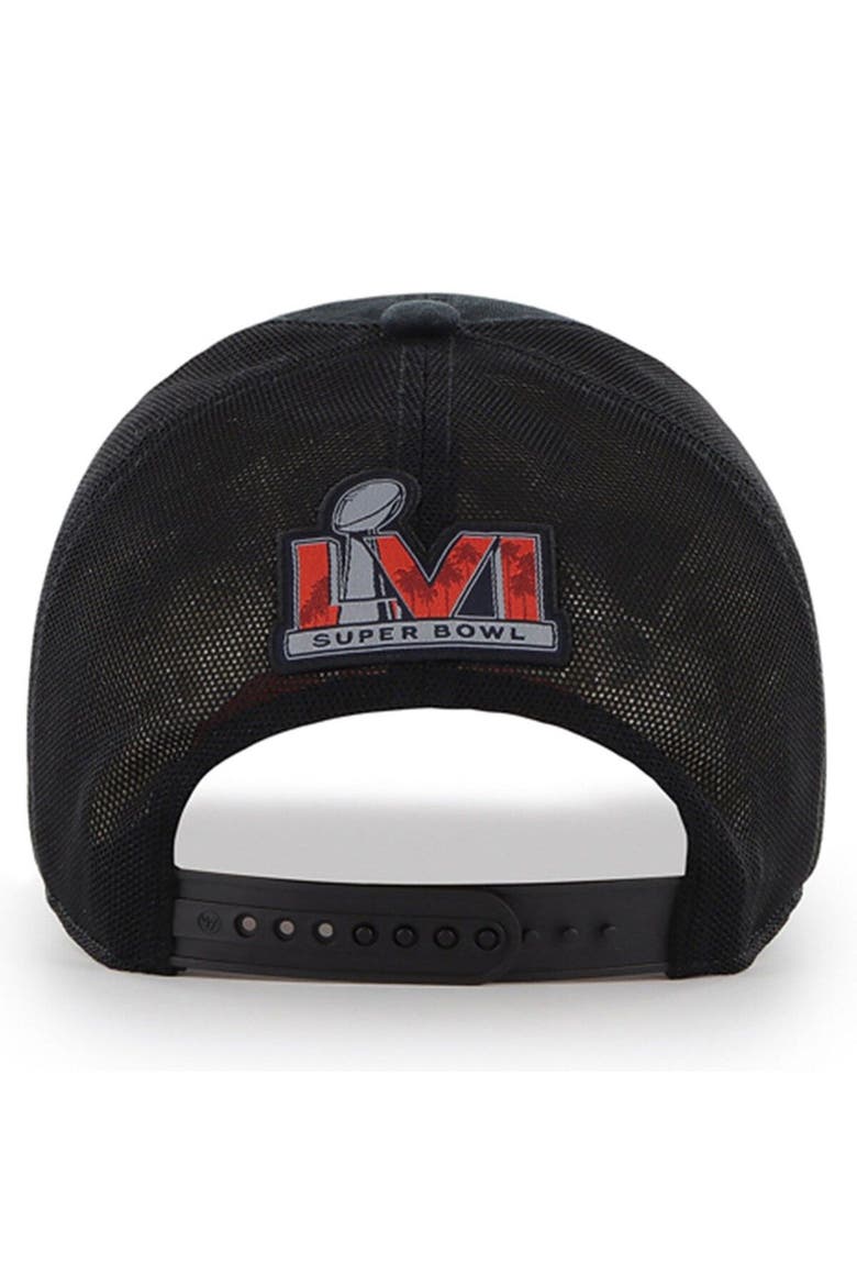Men's '47 Black Los Angeles Rams Super Bowl LVI Champions Scene Trucker Clean Up Adjustable Hat, Alternate, color, Black