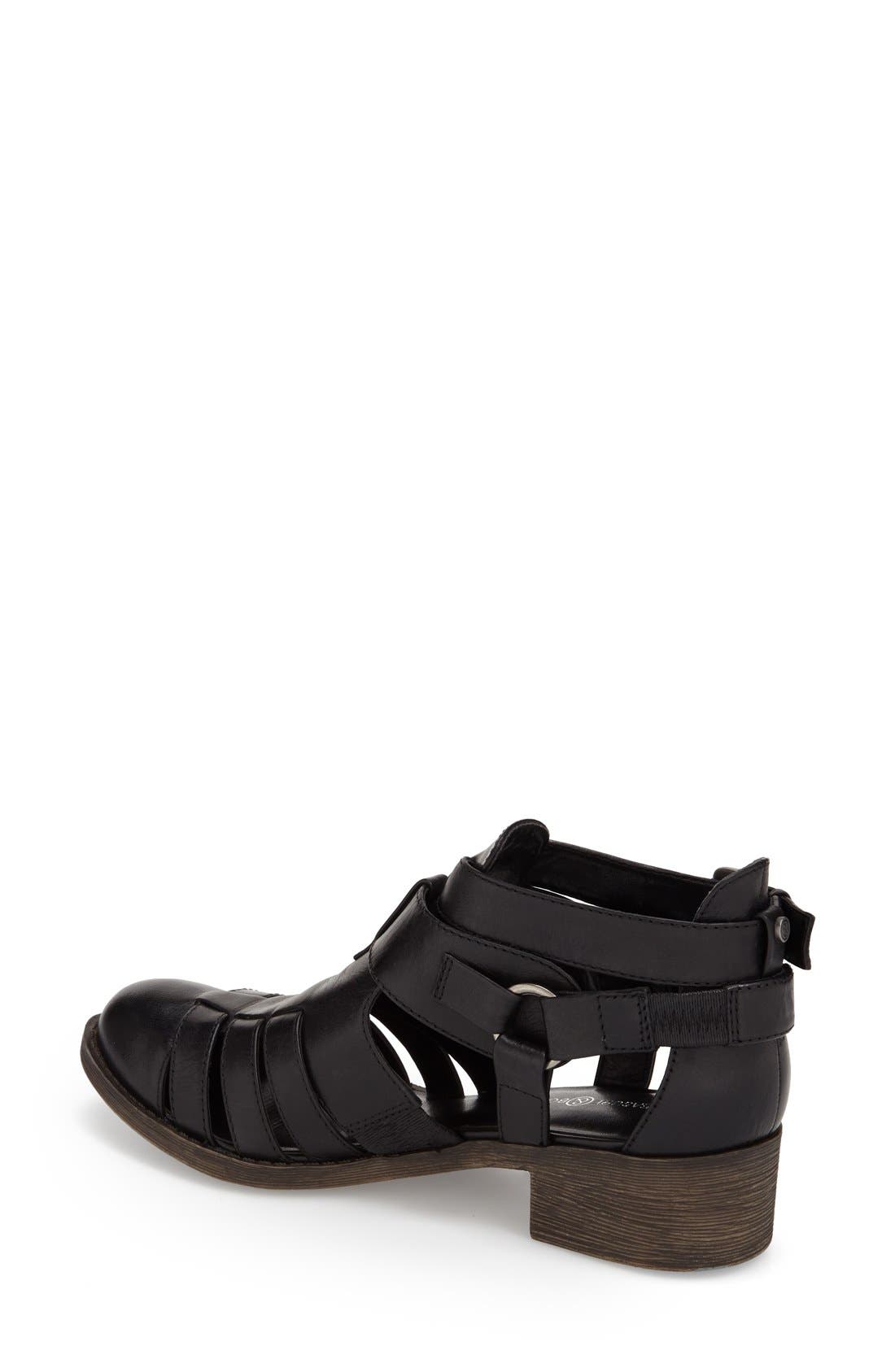 Treasure&Bond 'Asher' Cutout Bootie, Alternate, color, BLACK LEATHER