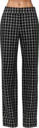 Naked Wardrobe Plaid Wide Leg Pants