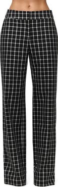 Naked Wardrobe Plaid Wide Leg Pants