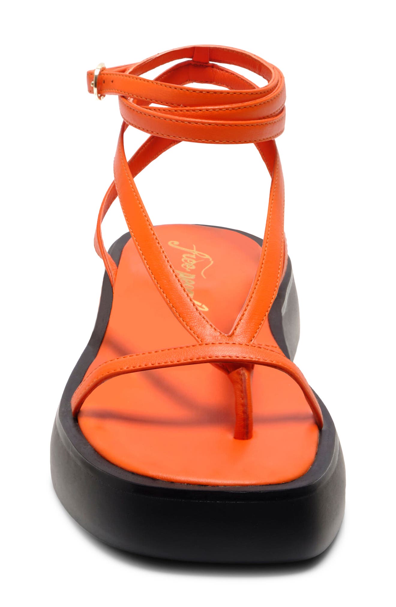 Free People Winnie Ankle Strap Platform Sandal, Alternate, color, Vermillion