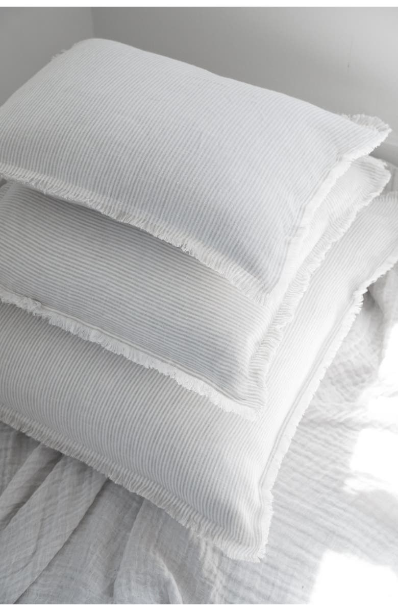 Anaya So Soft Linen Pillow with Down Insert, Alternate, color, Grey