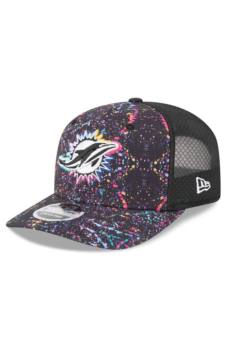 Men's New Era Black Miami Dolphins 2025 NFL Crucial Catch 9SEVENTY Adjustable Hat, Alternate, color, Black