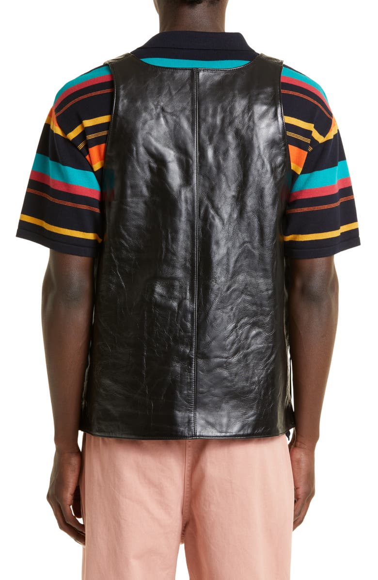F-LAGSTUF-F x Blackmeans Leather Vest, Alternate, color, 
