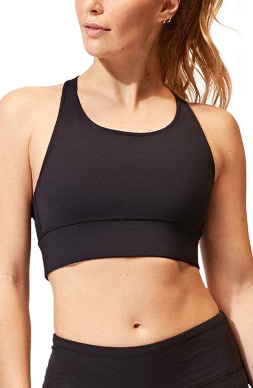 Threads 4 Thought Strappy Sports Bra in Jet Black at Nordstrom, Size Medium