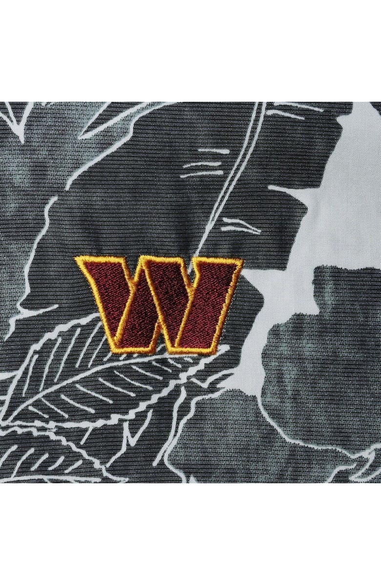 Tommy Bahama Men's Tommy Bahama Black Washington Commanders Coconut Point Playa Floral IslandZone Button-Up Shirt, Alternate, color, Black