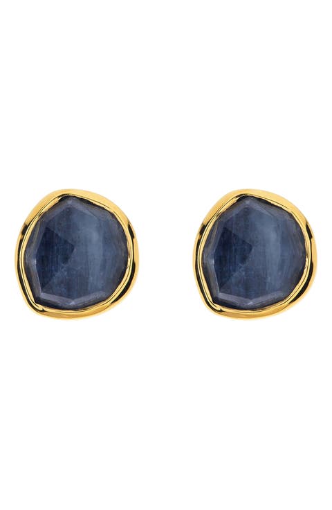Siren 18K Gold Vermeil Kyanite Stud Earrings (Online Trunk Show)