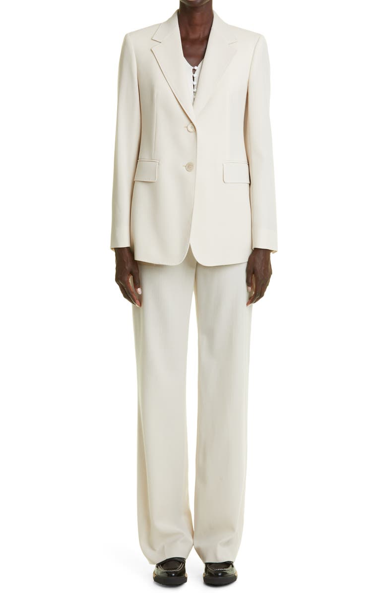 Max Mara Alacre Rib Silk & Wool Top, Alternate, color,