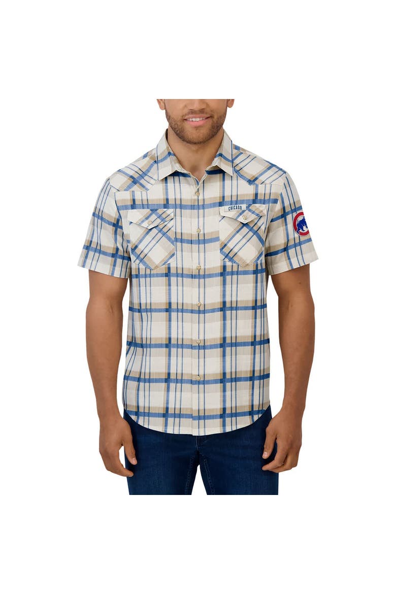 Men's Darius Rucker Collection by Fanatics Royal Chicago Cubs Plaid Full-Snap Shirt, Alternate, color, Royal