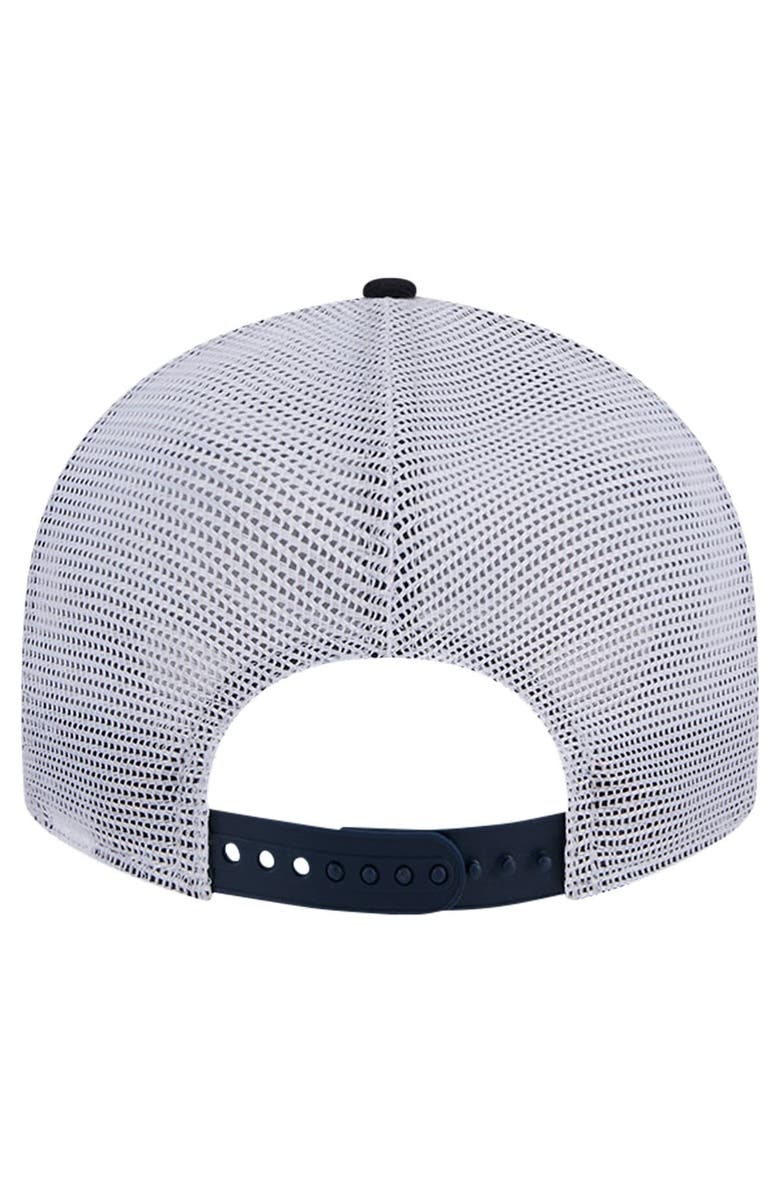 New Era Men's New Era Navy Michigan Wolverines Throwback Circle Patch 9FIFTY Trucker Snapback Hat, Alternate, color, Navy