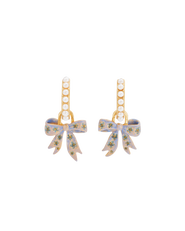 Fable England Forget Me Not Bow Huggie Earrings
