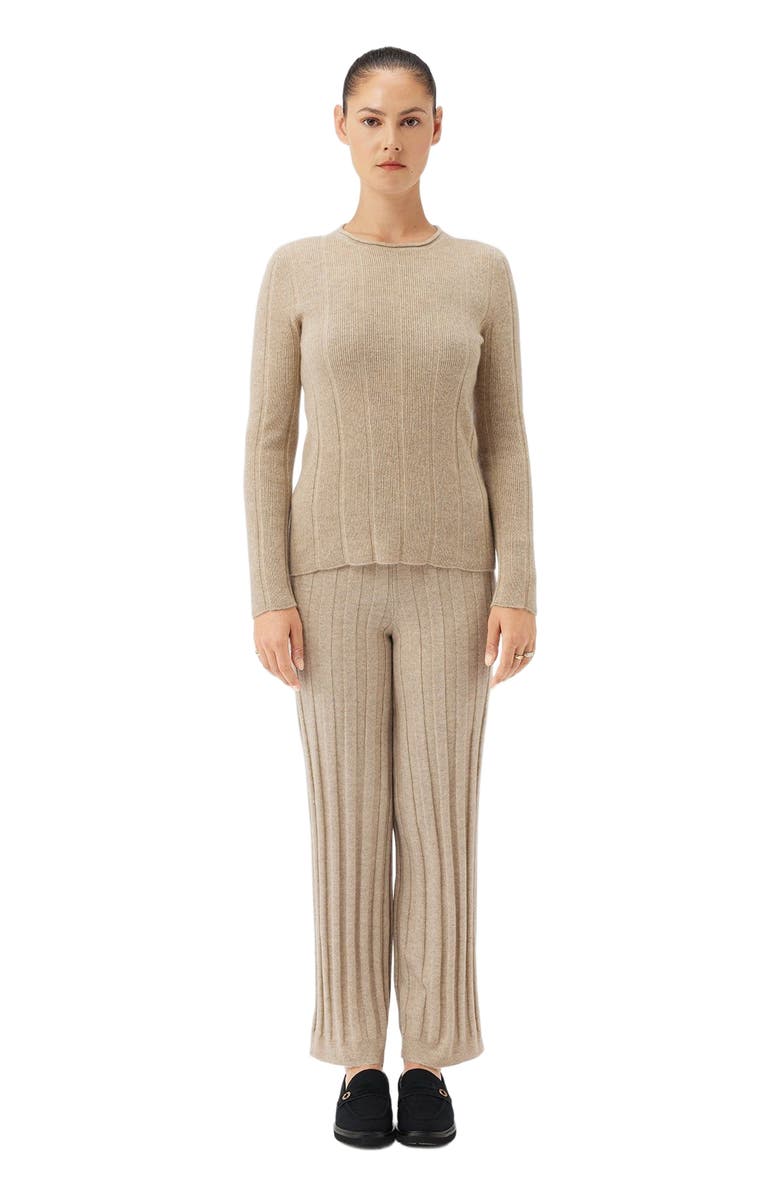 GOBI Mongolian Cashmere C-Neck Cashmere Sweater, Main, color, Warm Grey