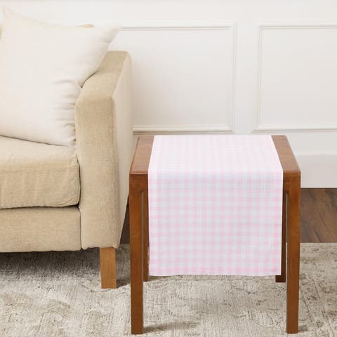Linen Table Runner for Dining Table, Holiday and Everyday Table Decor - Gingham Check
