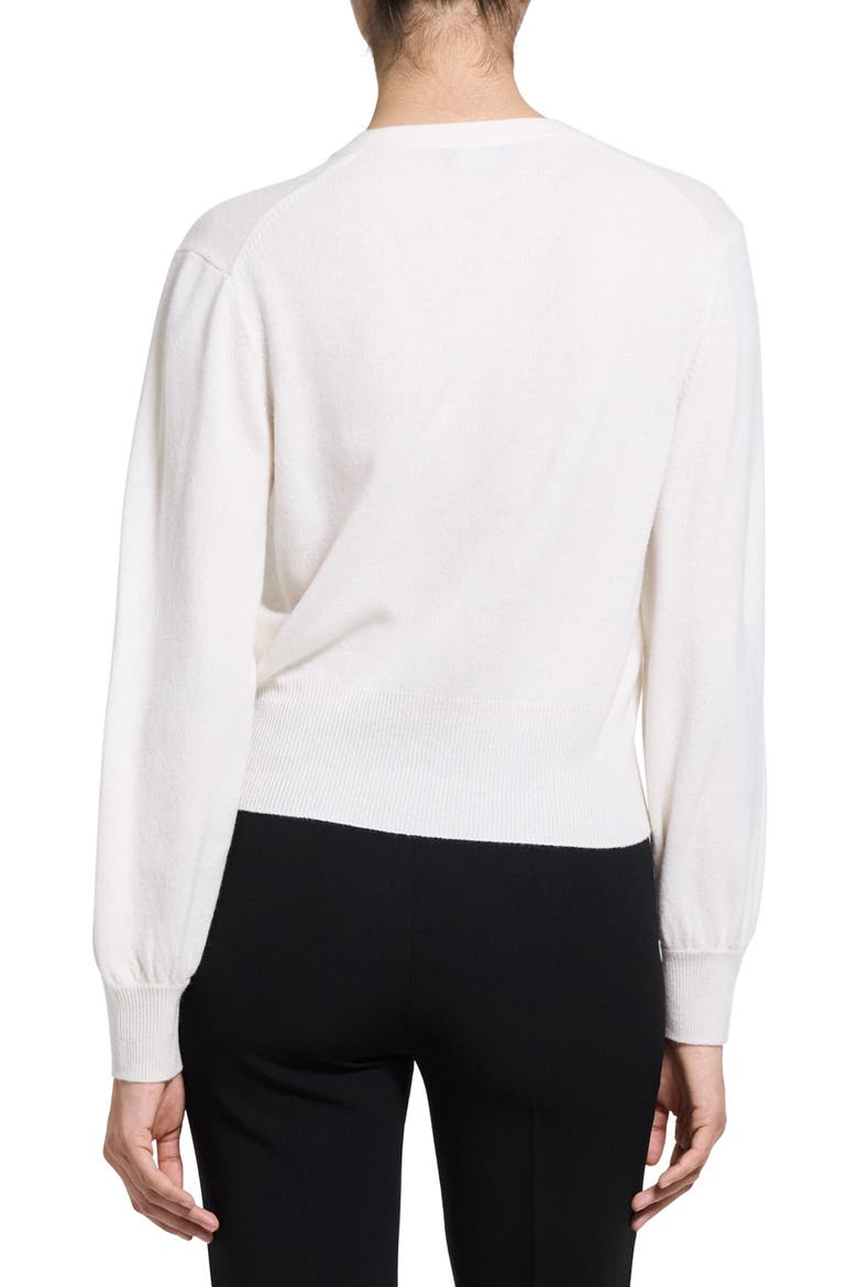 Blouson Cashmere Cardigan, Alternate, color, IVORY