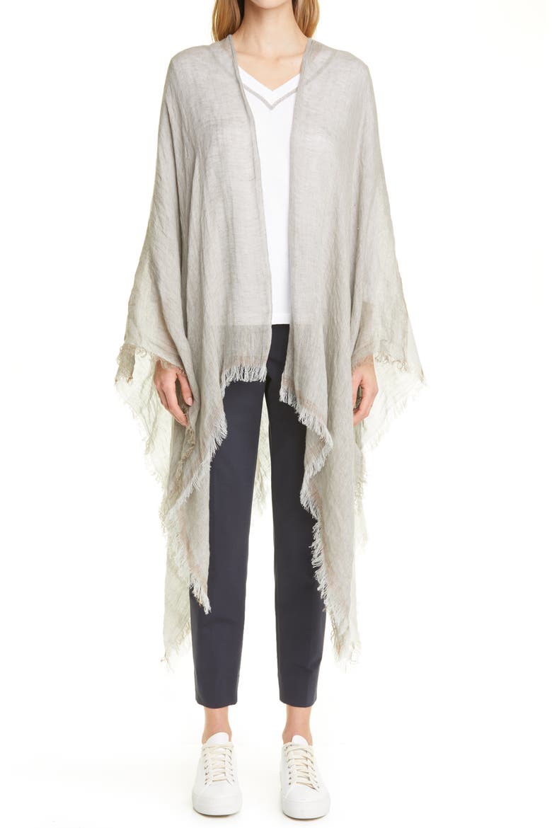 Stripe Shawl, Main, color, BEIGE