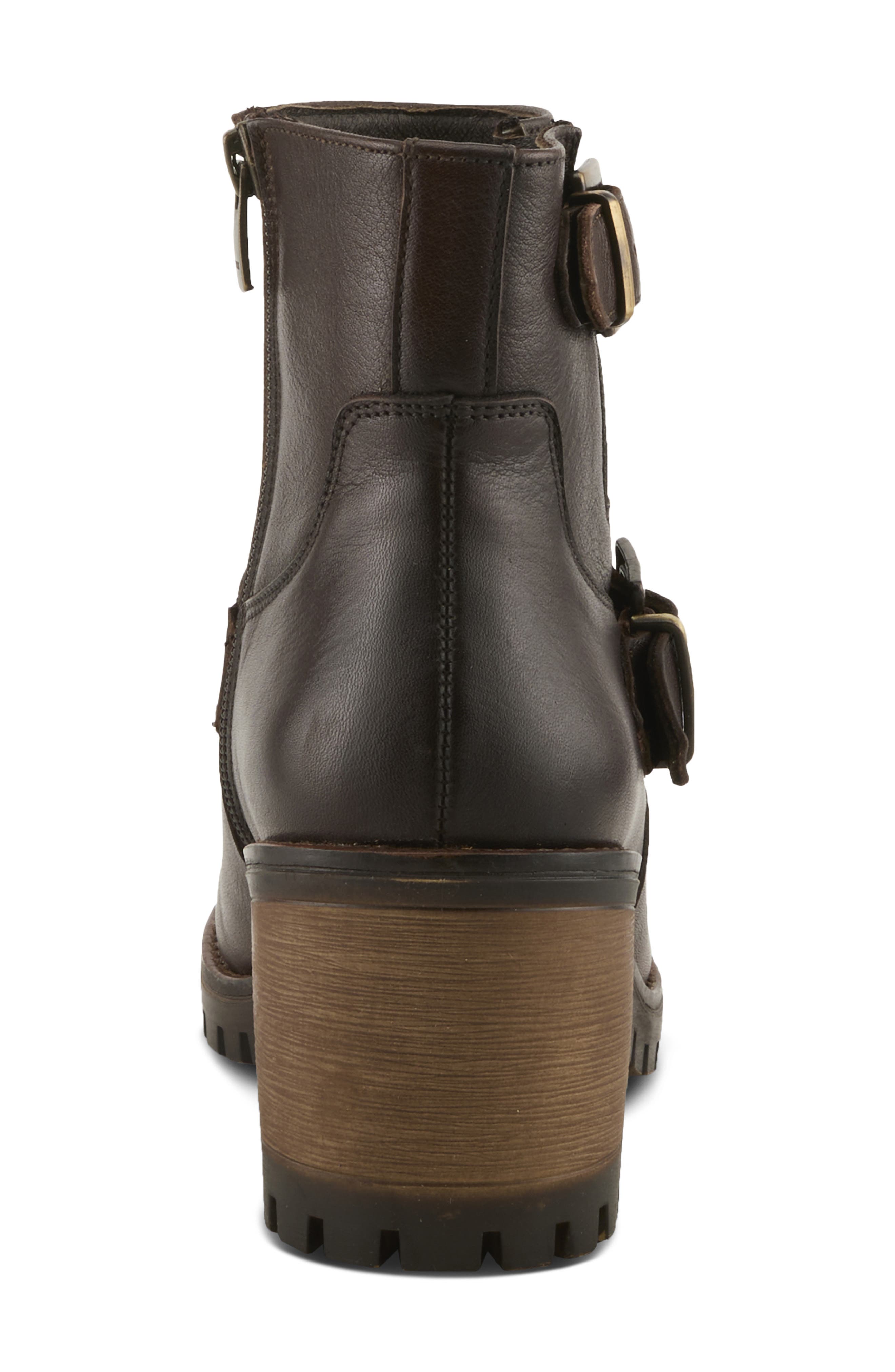 Spring Step Acco Block Heel Bootie, Alternate, color, Dark Brown