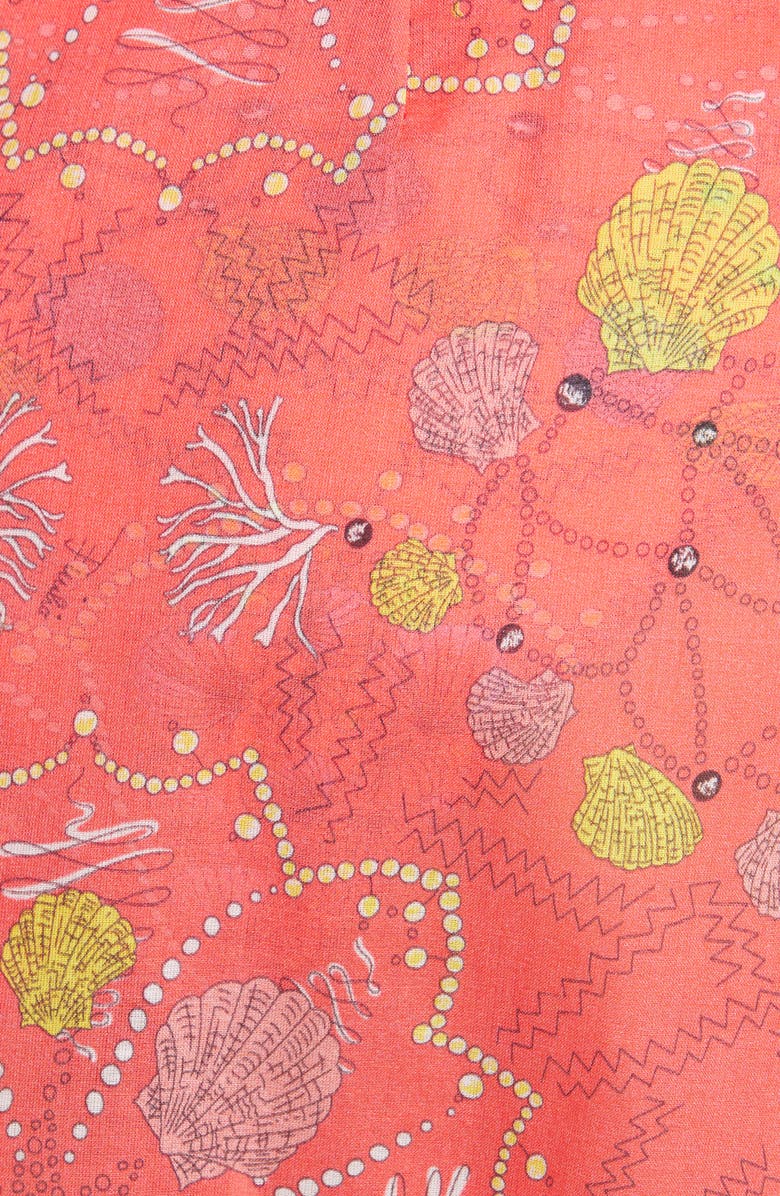 Emilio Pucci Conch Print Cotton Cover-Up Wrap Skirt, Alternate, color, 