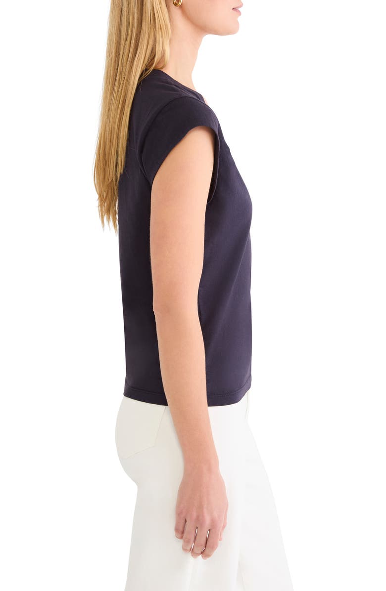 NZT by NIC+ZOE Cap Sleeve Cotton T-Shirt, Alternate, color, Dark Indigo