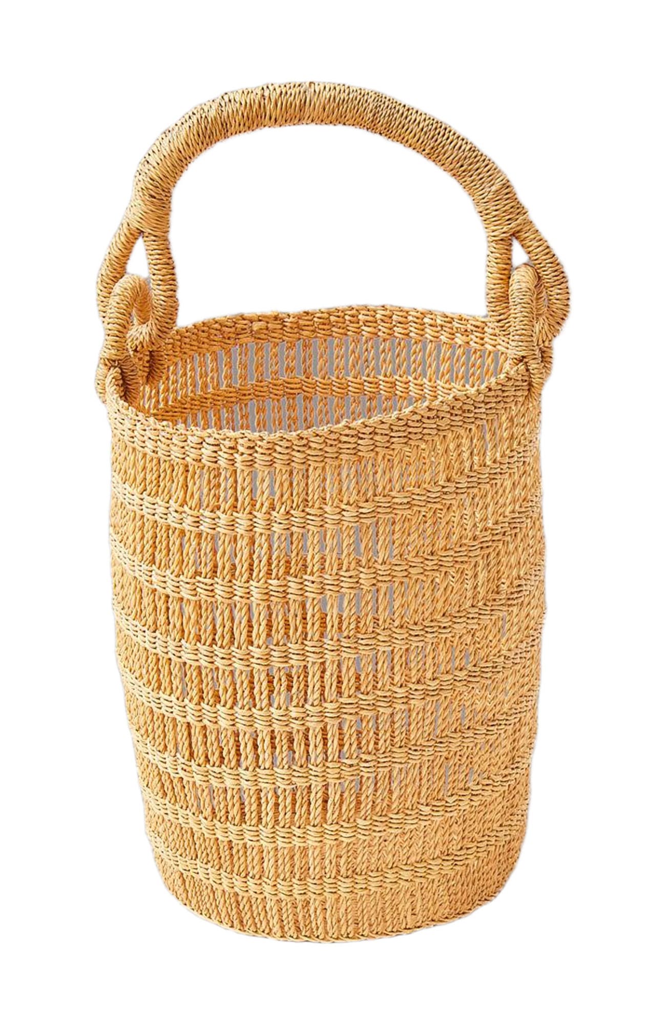 indego africa Kuma Open Weave Bucket Bag, Main, color, Natural