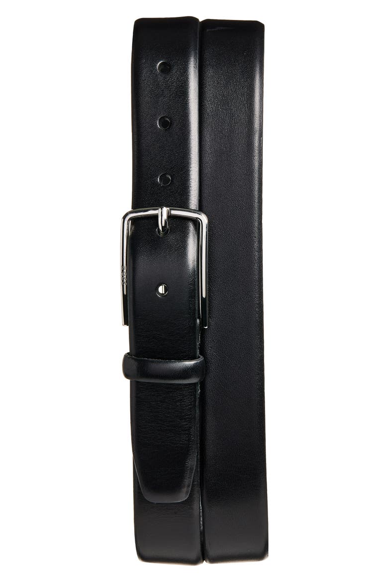 Chuck Leather Belt, Main, color, BLK