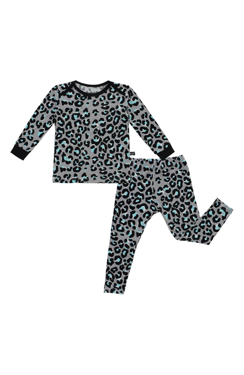Peregrine Kidswear Mod Leopard Print Fitted Two-Piece Pajamas, Main, color,