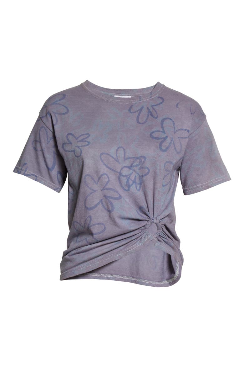 Ring Detail Tie Dye T-Shirt, Alternate, color, NAVY FLORAL