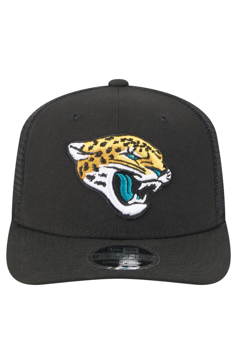 New Era Men's New Era  Black Jacksonville Jaguars Team Collection 9SEVENTY Stretch-Snap Adjustable Hat, Alternate, color, 