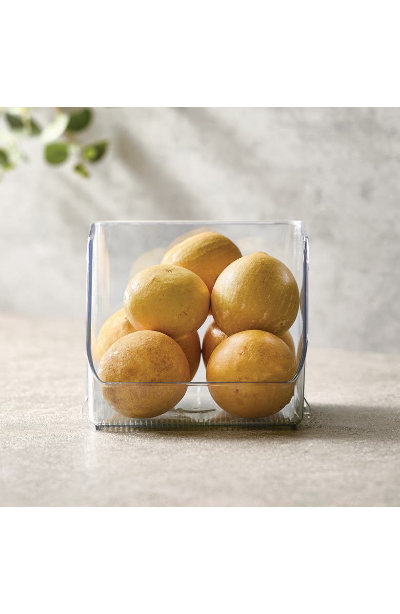 iDesign Stackable Open-Front Storage Bin, Set of 3, Clear, Made in USA, Alternate, color, Clear