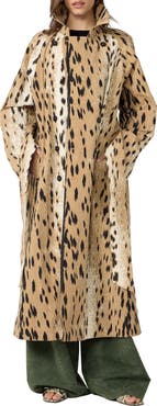 Diane von Furstenberg Kamirah Animal Print Trench Coat
