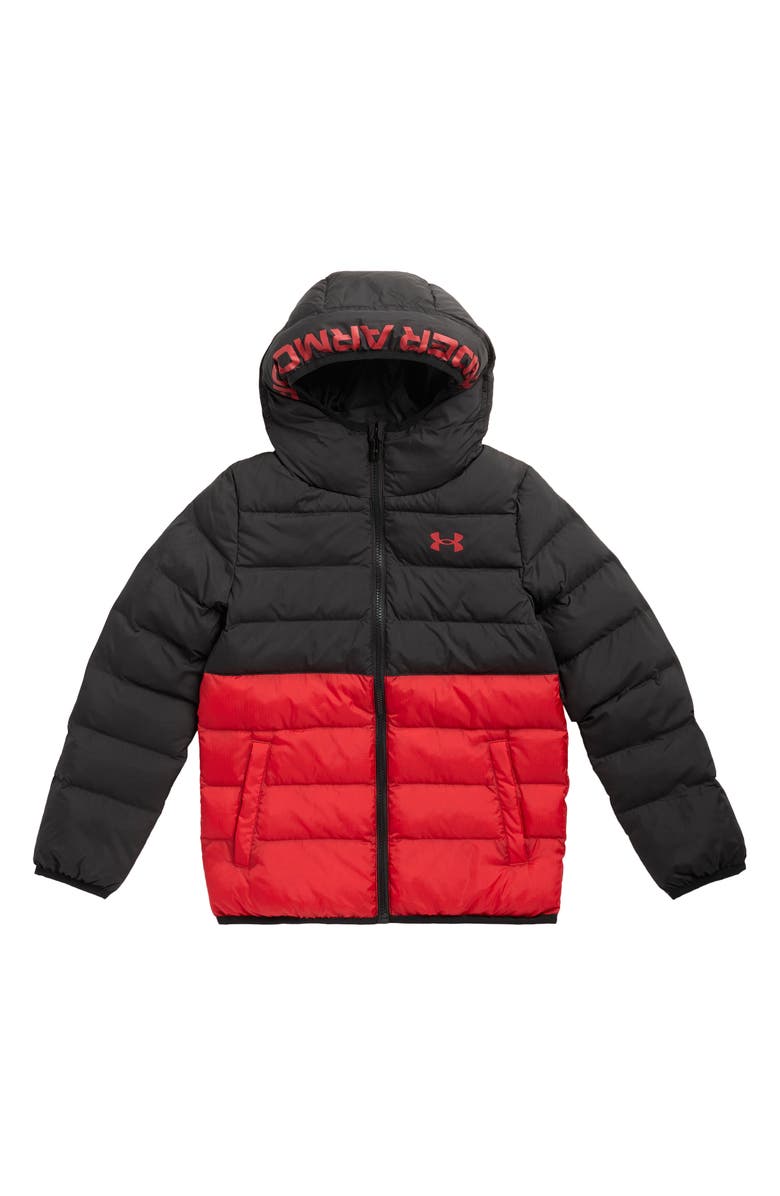 Under Armour Kids' Pronto Colorblock Water Resistant Puffer Jacket, Main, color, 