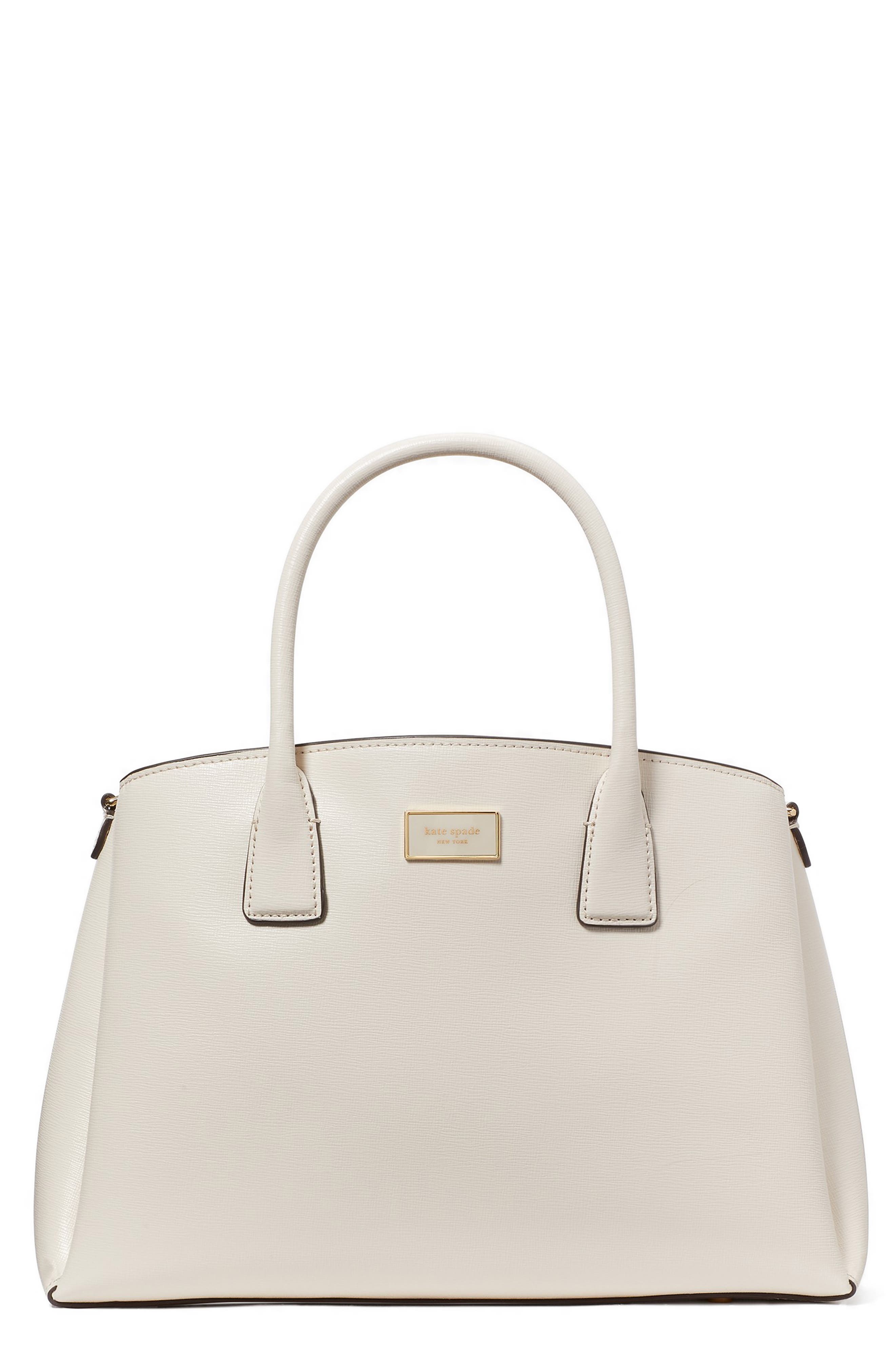 Kate Spade New York serena leather satchel, Main, color, Parchment.