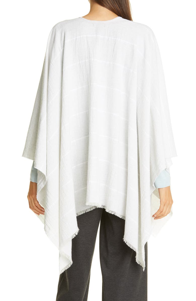 Eileen Fisher Gauze Poncho, Alternate, color, Pearl