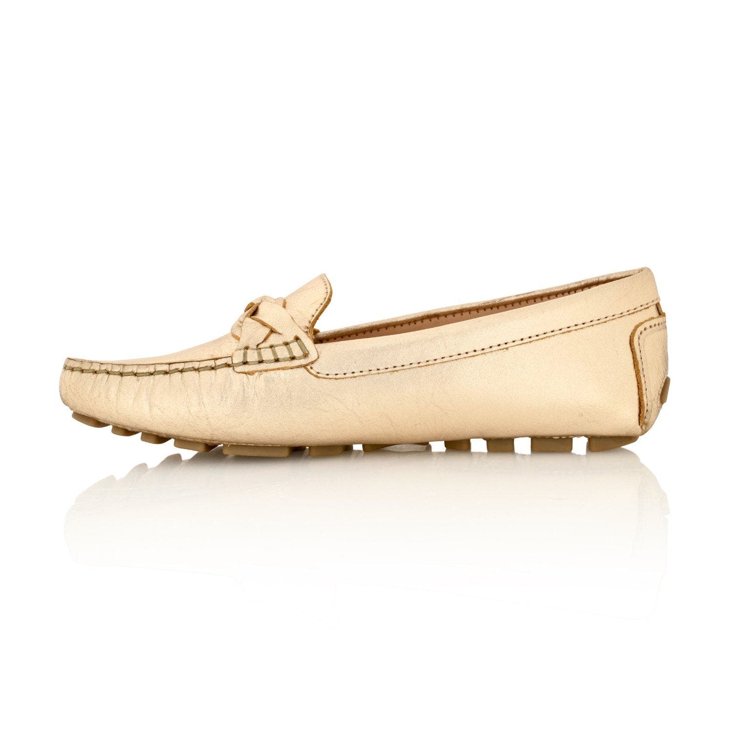 PIPER Leather Driving Loafer, Alternate, color, Metallic Gold