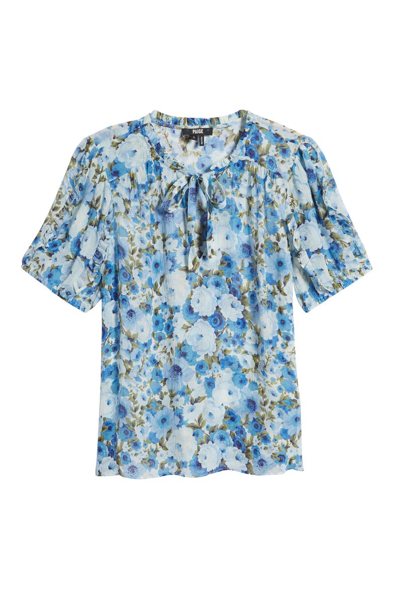 Dandelion Tie Neck Silk Top, Alternate, color, FRENBLUMLT