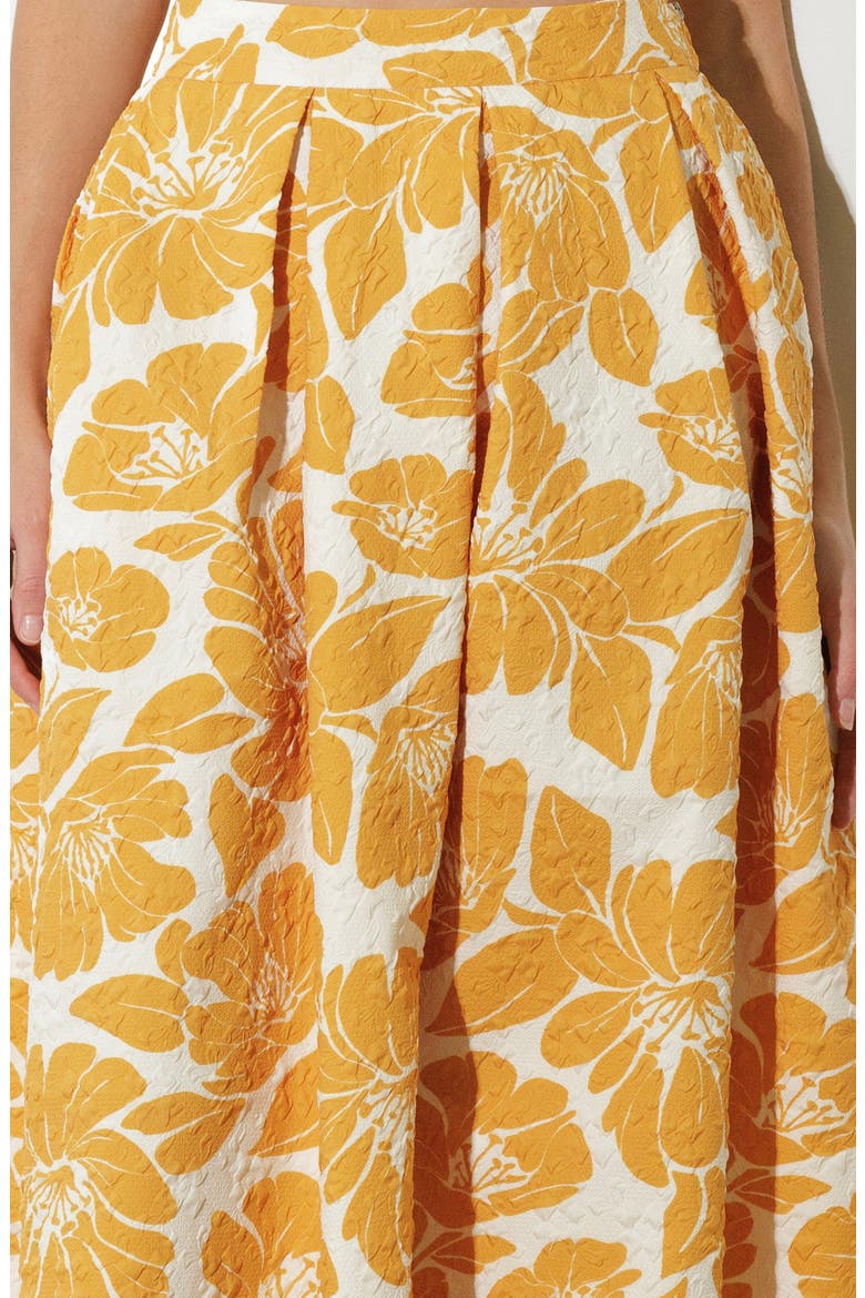 Print Textures Skirt, Alternate, color, MUSTARD