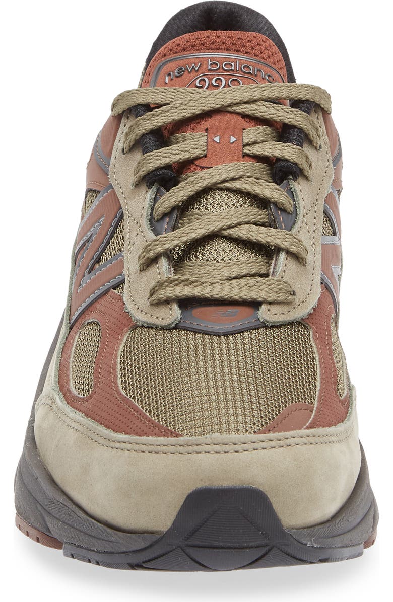 New Balance Made in USA 990 v6 Running Shoe, Alternate, color, Dark Camo/ Rich Oak