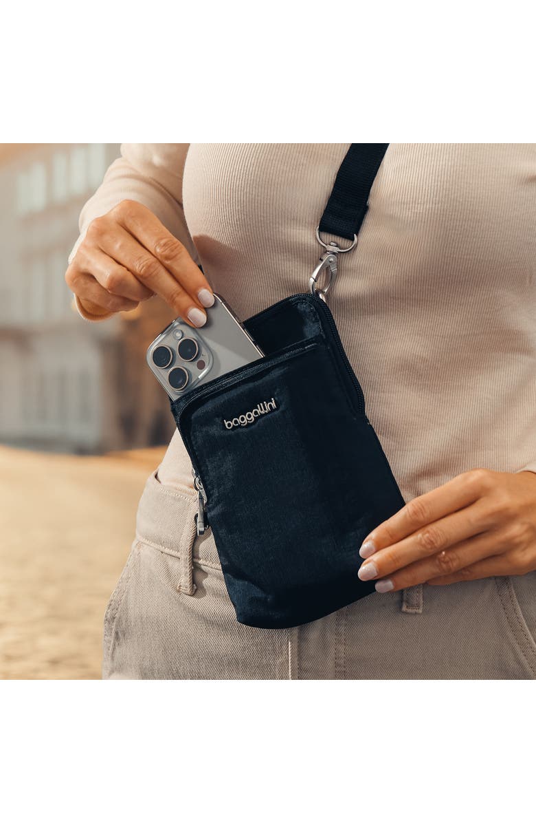 BAGGALLINI Securtex Anti-Theft Activity Small Crossbody Bag, Alternate, color, Black