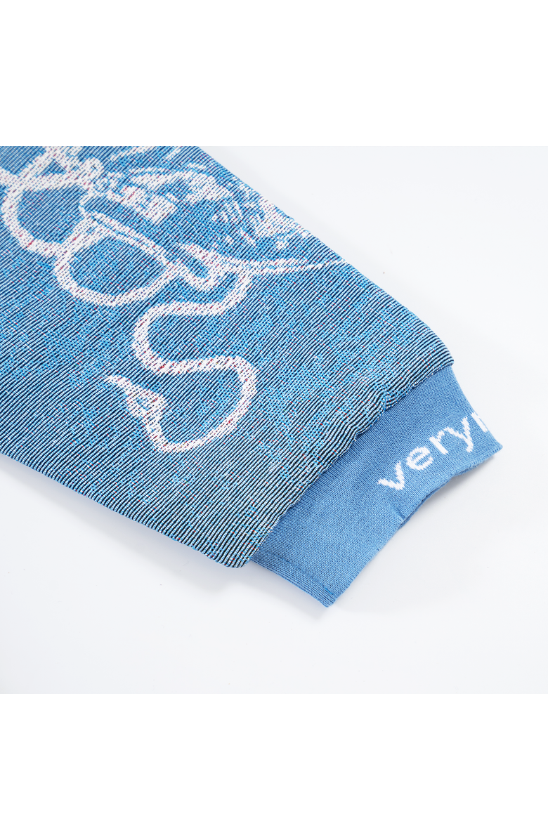 VERYRARE Yokai/Kabuki Hoodie, Alternate, color, Blue