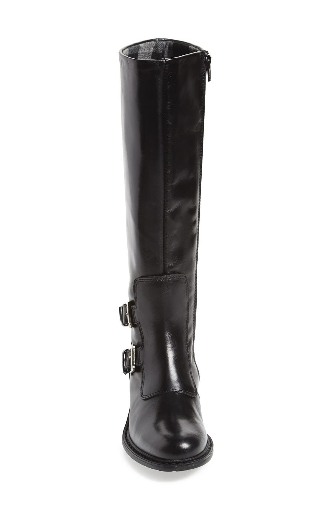 'Perina' Boot, Alternate, color, BLACK LEATHER