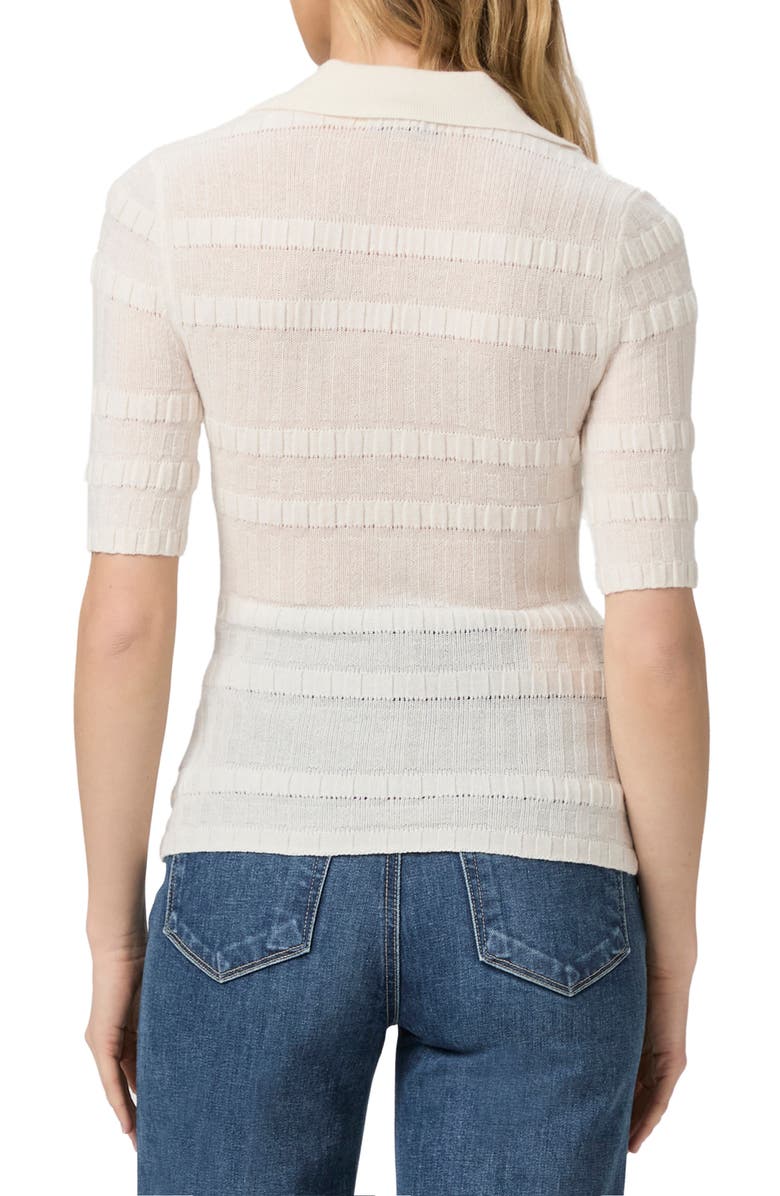 PAIGE Dune Johnny Collar Knit Top, Alternate, color, Ivory